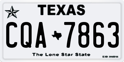 TX license plate CQA7863