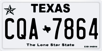 TX license plate CQA7864
