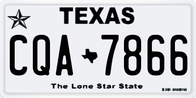 TX license plate CQA7866