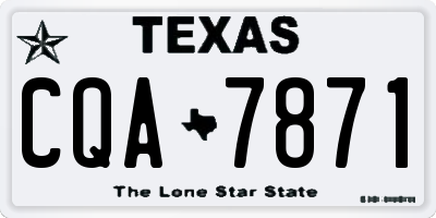 TX license plate CQA7871