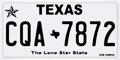 TX license plate CQA7872