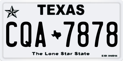TX license plate CQA7878