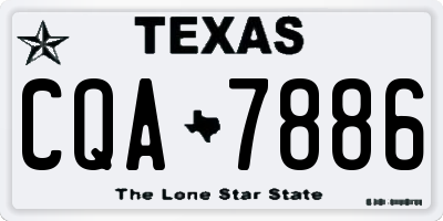 TX license plate CQA7886