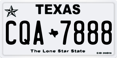 TX license plate CQA7888