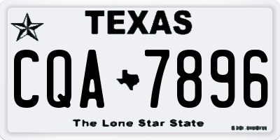 TX license plate CQA7896