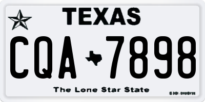 TX license plate CQA7898