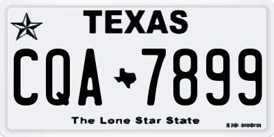 TX license plate CQA7899