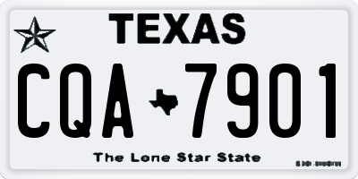 TX license plate CQA7901