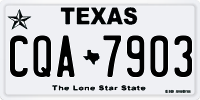 TX license plate CQA7903