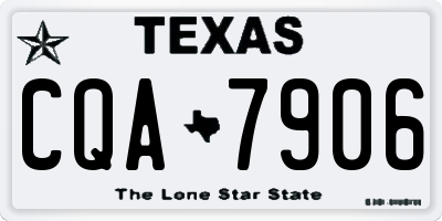 TX license plate CQA7906