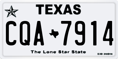 TX license plate CQA7914