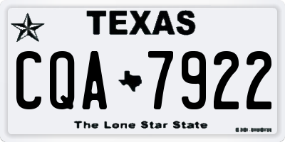 TX license plate CQA7922