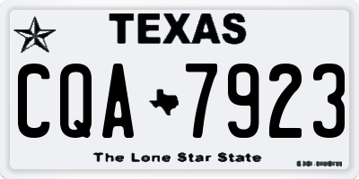 TX license plate CQA7923