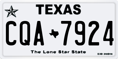 TX license plate CQA7924