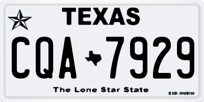TX license plate CQA7929