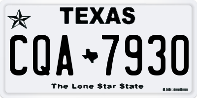 TX license plate CQA7930