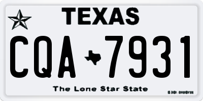 TX license plate CQA7931