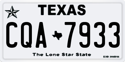 TX license plate CQA7933