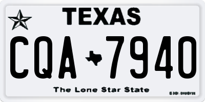 TX license plate CQA7940