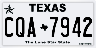 TX license plate CQA7942