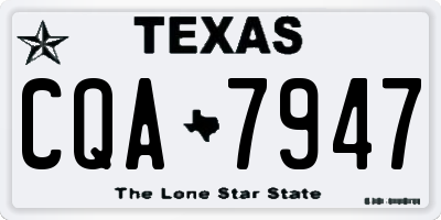 TX license plate CQA7947