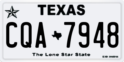 TX license plate CQA7948