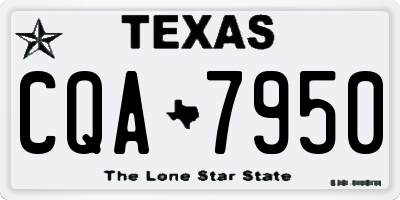 TX license plate CQA7950