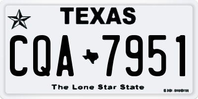 TX license plate CQA7951