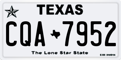 TX license plate CQA7952