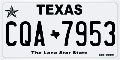 TX license plate CQA7953