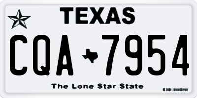 TX license plate CQA7954