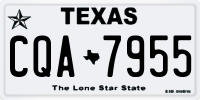 TX license plate CQA7955