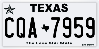 TX license plate CQA7959