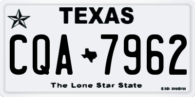 TX license plate CQA7962