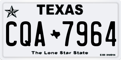 TX license plate CQA7964