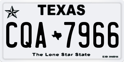 TX license plate CQA7966