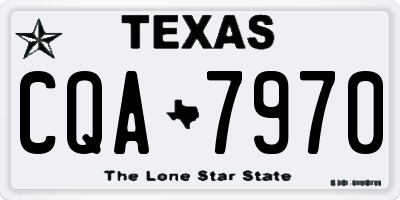 TX license plate CQA7970