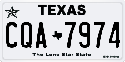 TX license plate CQA7974
