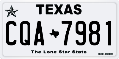 TX license plate CQA7981