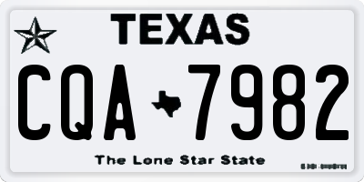 TX license plate CQA7982