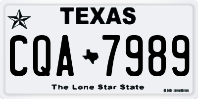 TX license plate CQA7989