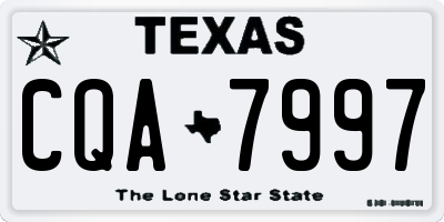TX license plate CQA7997