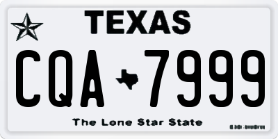 TX license plate CQA7999