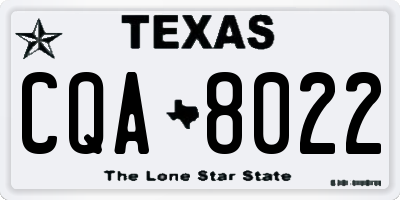 TX license plate CQA8022