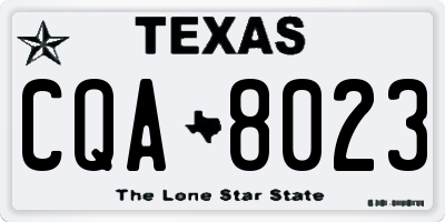 TX license plate CQA8023