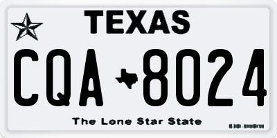 TX license plate CQA8024