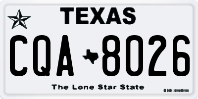 TX license plate CQA8026