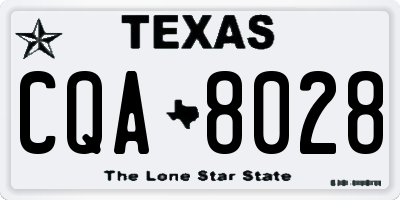 TX license plate CQA8028