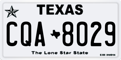 TX license plate CQA8029