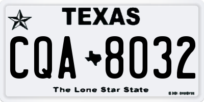 TX license plate CQA8032